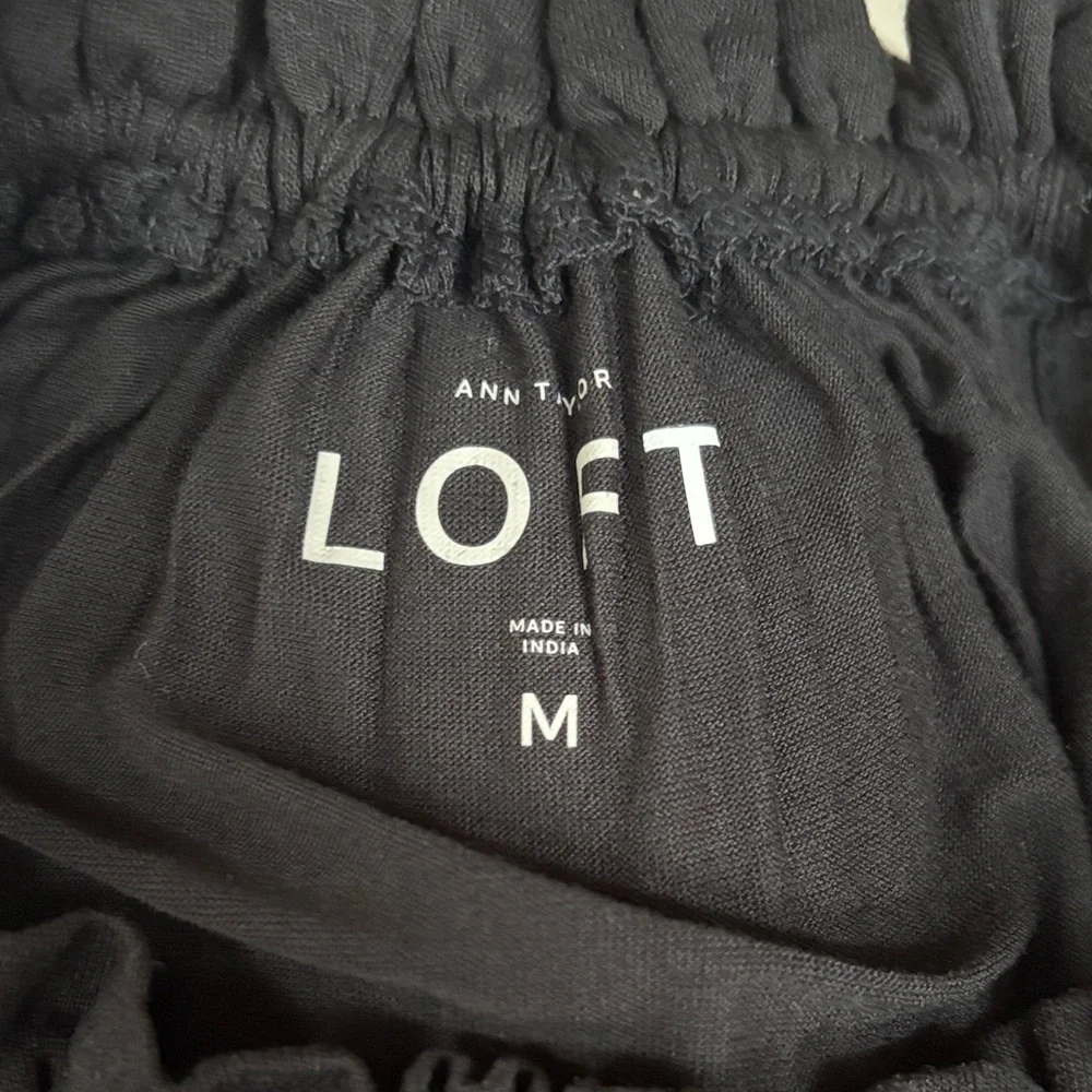 LOFT Black Ruffled Top - Picture 5 of 6